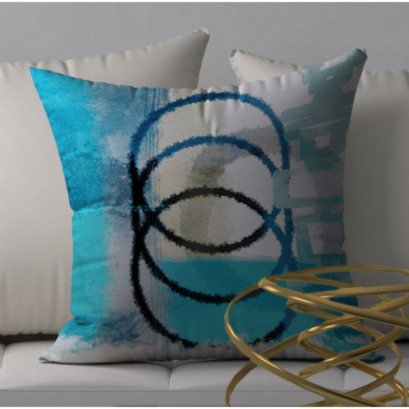 Geometric Reversible Throw Pillow, 24" x 24"