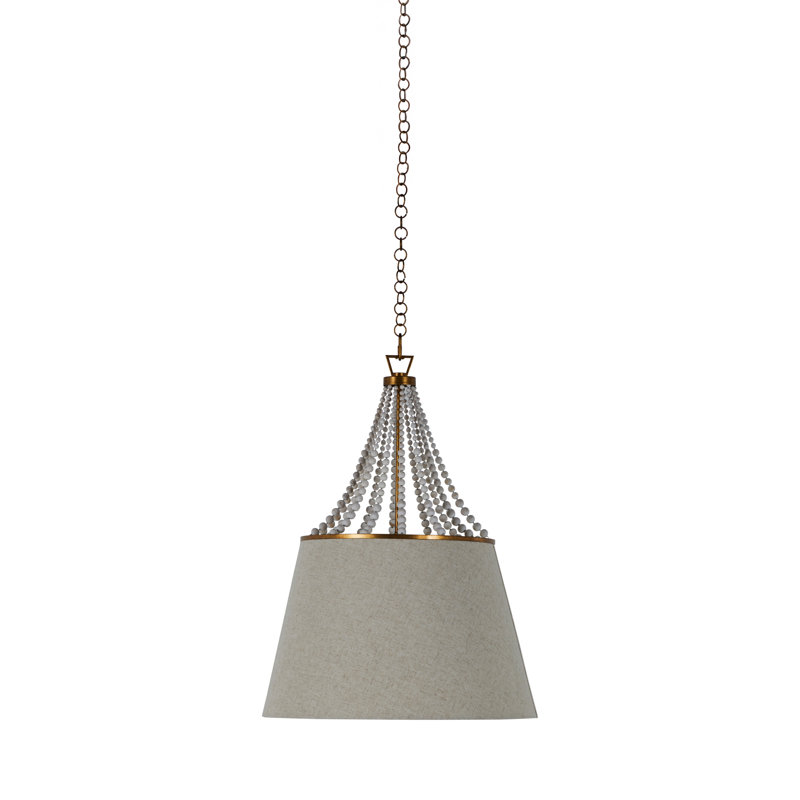 Sonny 1 - Light Single Cone Pendant with Wood Accents