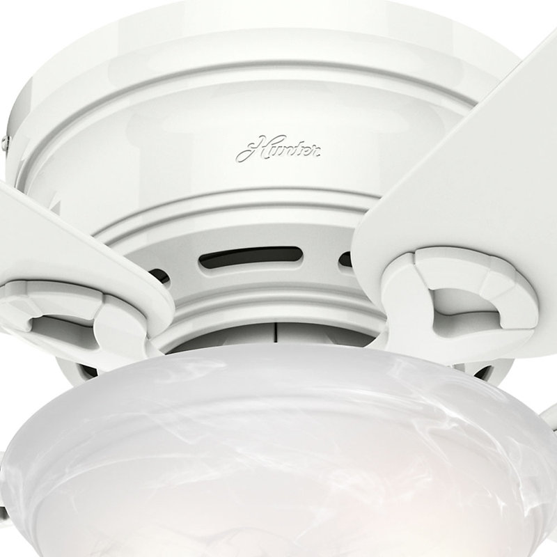 Conroy 42'' Snow White Low Profile Ceiling Fan with LED Light Kit