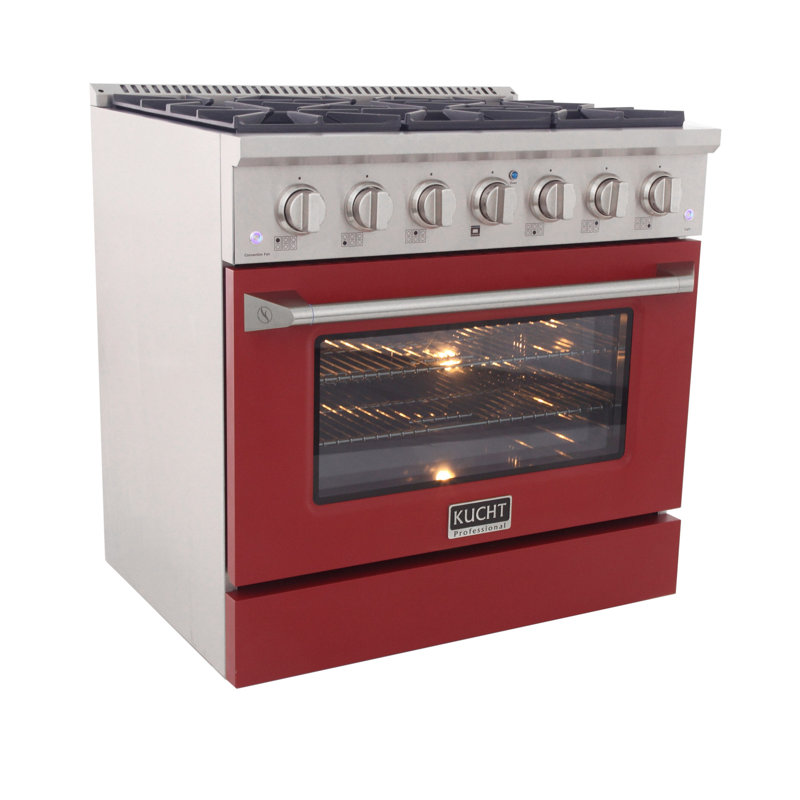36" 5.2 Cu. Ft. Freestanding Gas, Red, Liquid Propane