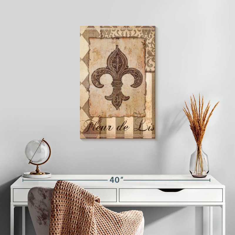 Collage provincial Kerner I - Fleur de lis, H 24 po x l 16 po
