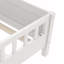 Solid Wood Platform Bed With Bookcase Headboard, Footboard, Adjustable Guardrails, Led Sensor Light-2132886012-2132886008