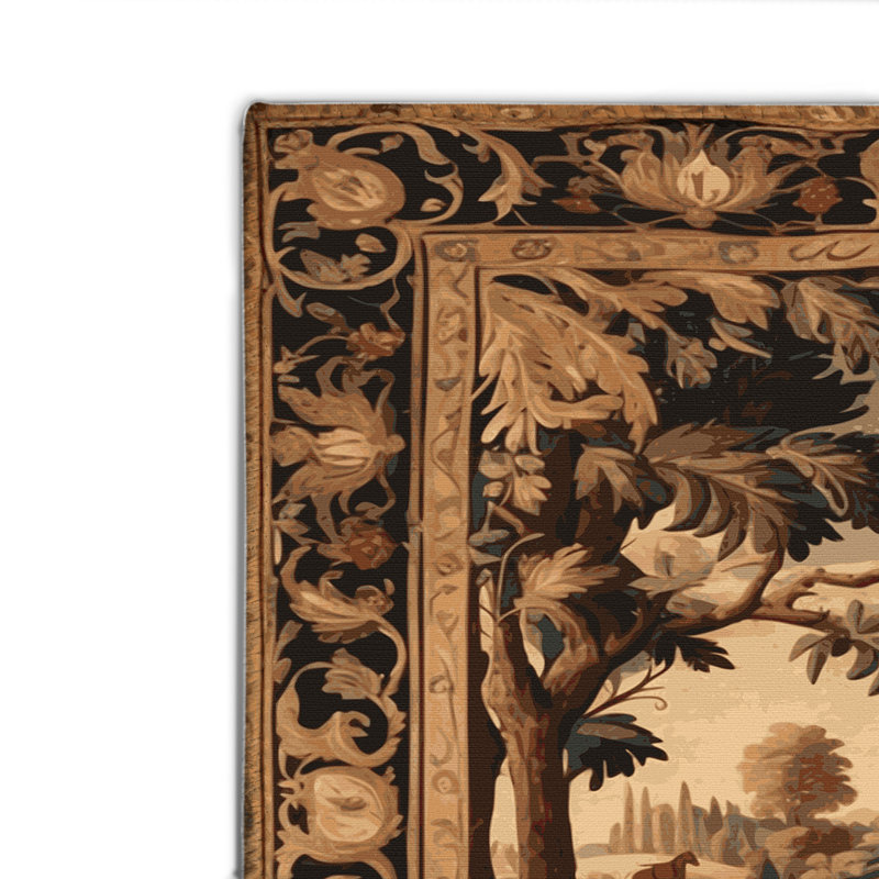 Tapis d'intérieur et d'extérieur brun français, Rectangulaire 2 pi x 3 pi