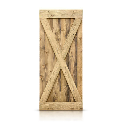 Porte de grange lambrissée peinte en bois sans trousse de quincaillerie d'installation