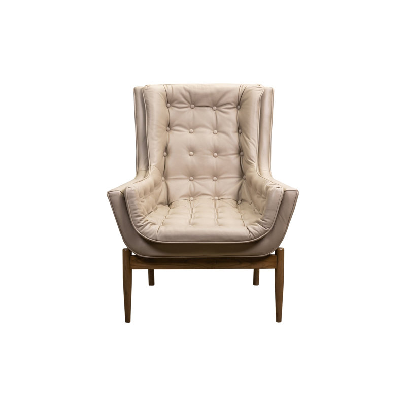 Verona Chair in Morgan Flax, Brown, Verona Beige Genuine Leather