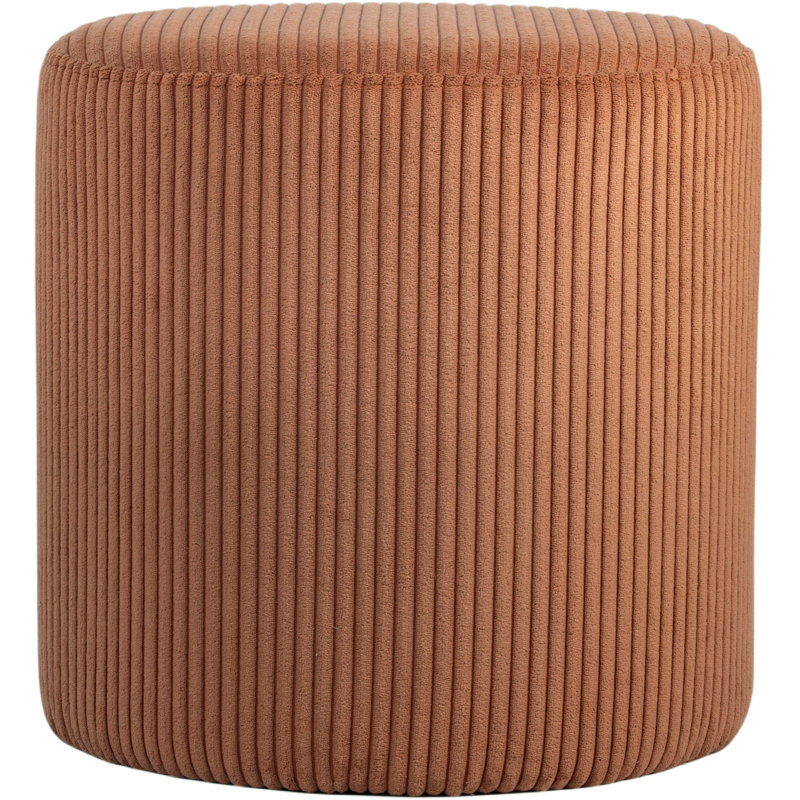 Roy Baber Upholstered Ottoman, Cognac Microsuede Fabric