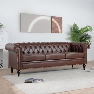 Dontre 83.68'' Rolled Arms Chesterfield Sofa -  Red Barrel StudioÂ®, C220FBB7C2F64305A9F3140F4108D11B