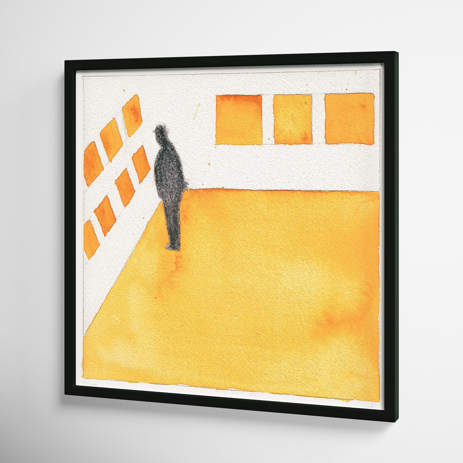 Art Guy by Simon Schneiderman, Black Framed, 30" H x 30" W