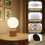 Lampe de table moderne en verre de lait 9,8 po avec base en bois massif, à intensité variable et à température de couleur réglable, douille E12, homologuée UL-1048223315