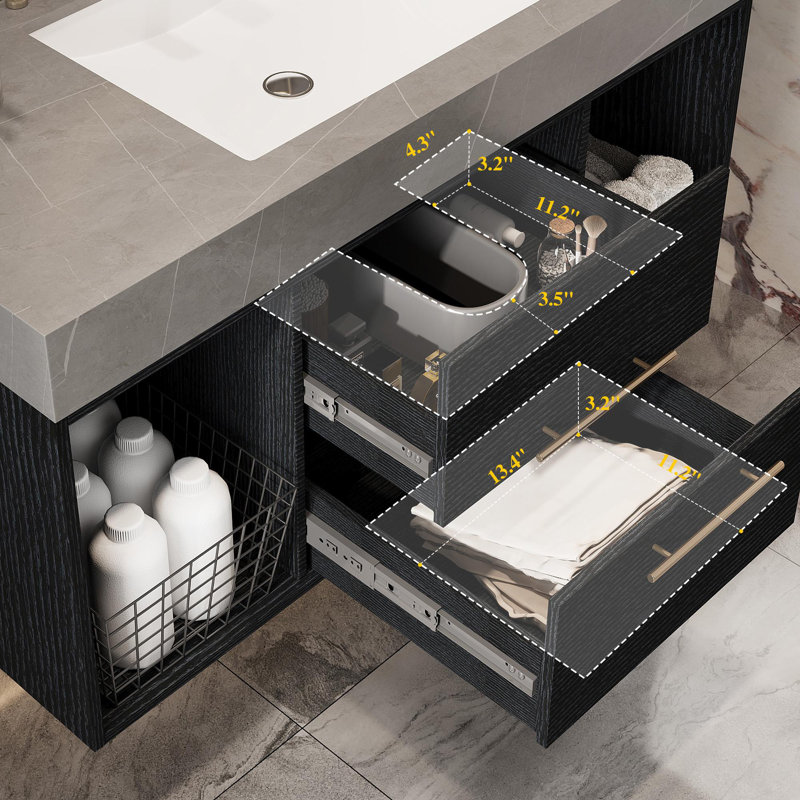 Meuble-lavabo flottant contemporain