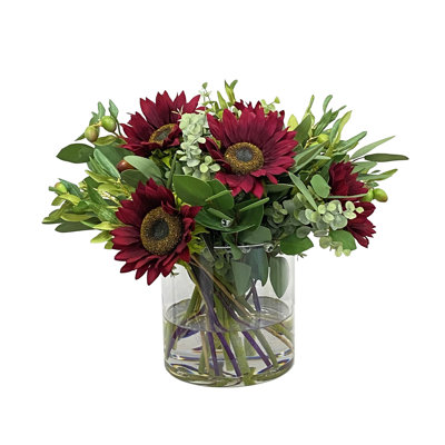 SUNFLOWER MIX IN GLASS