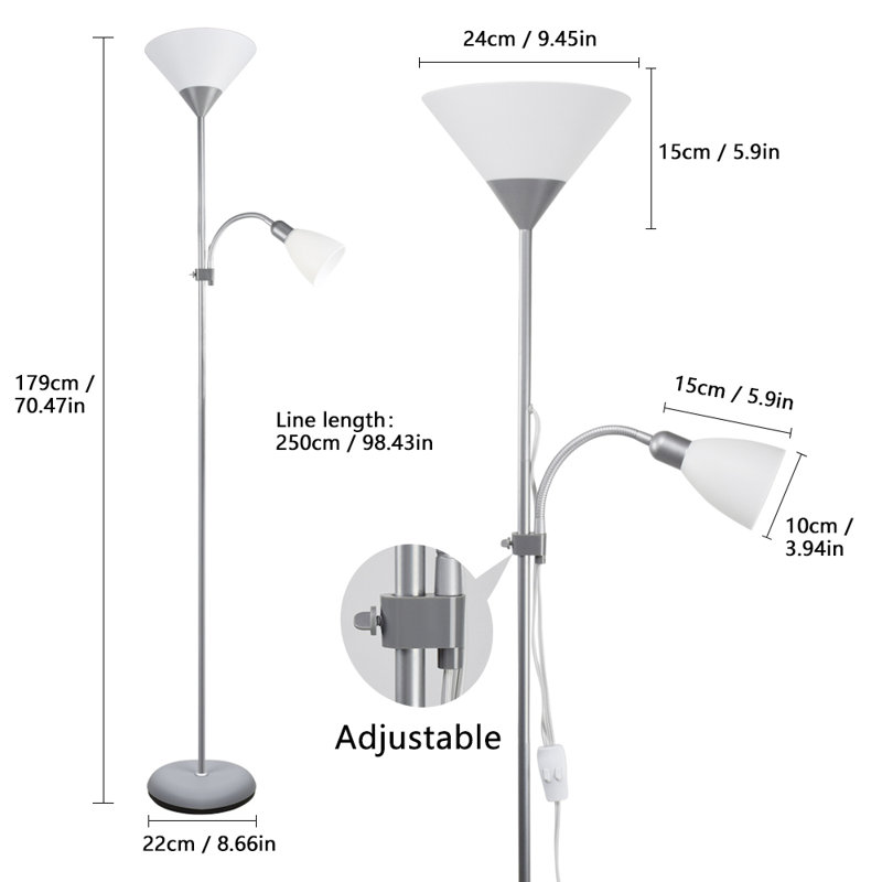 Lampe torchère sur pied 70 po Thomasboro