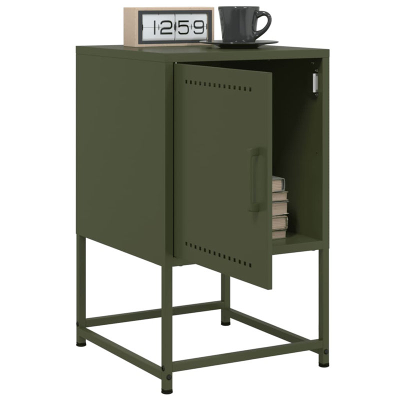 36cm W Bedside Table, Green