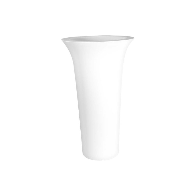 Grgo Pot Planter, 100cm H x 58cm W x 58cm D, White