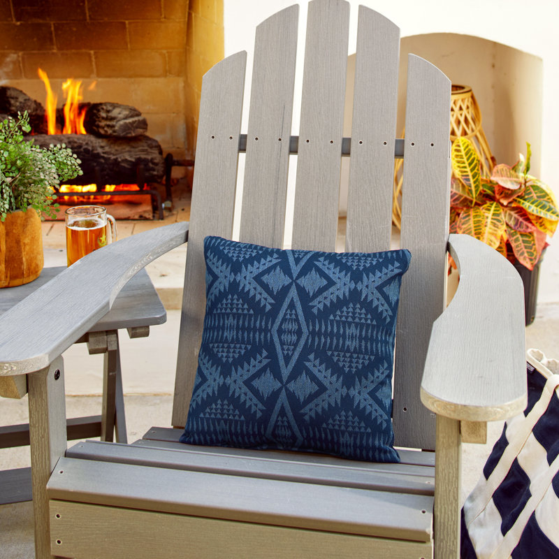 Coussin réversible, Bleu marine, H 18 po x l 18 po