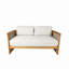 Causeuse de terrasse en bois d'acacia avec coussins Brewsty