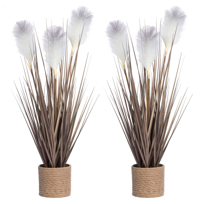 Herbe de roseau artificielle | Blanc | 28 po de hauteur | Paquet de 2 | Primevue