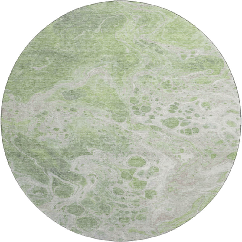 Premium Machine Washable Varroville AMF1705 Abstract Rug, Round 8'
