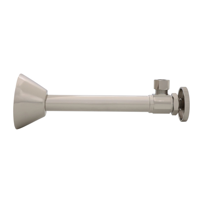Soupape d'arrêt à poignée ronde à angle, sueur en cuivre 1/2 po x sortie de compression de 3/8 po de diamètre extérieur