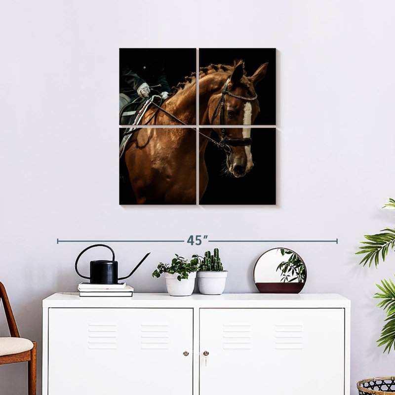 Cheval châtaignier Brampt, H 26 po x l 26 po