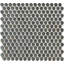 Carreau de mosaïque de plancher et de mur en porcelaine industrielle 12 po x 13 po Industrial Penny-2010861556