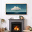 «Floating Cloud over Blue Ocean», impression sur toile encadrée - décor côtier minimaliste-115271060-115271063