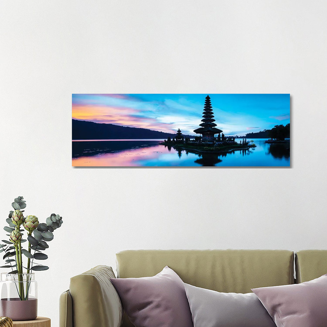 Pura Ulun Danu Beratan Temple, Bedugal, Bali, Indonesia - Wrapped Canvas Panoramic Print