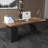 Brown+Black Rectangular Solid Wood+Iron desks-107205909