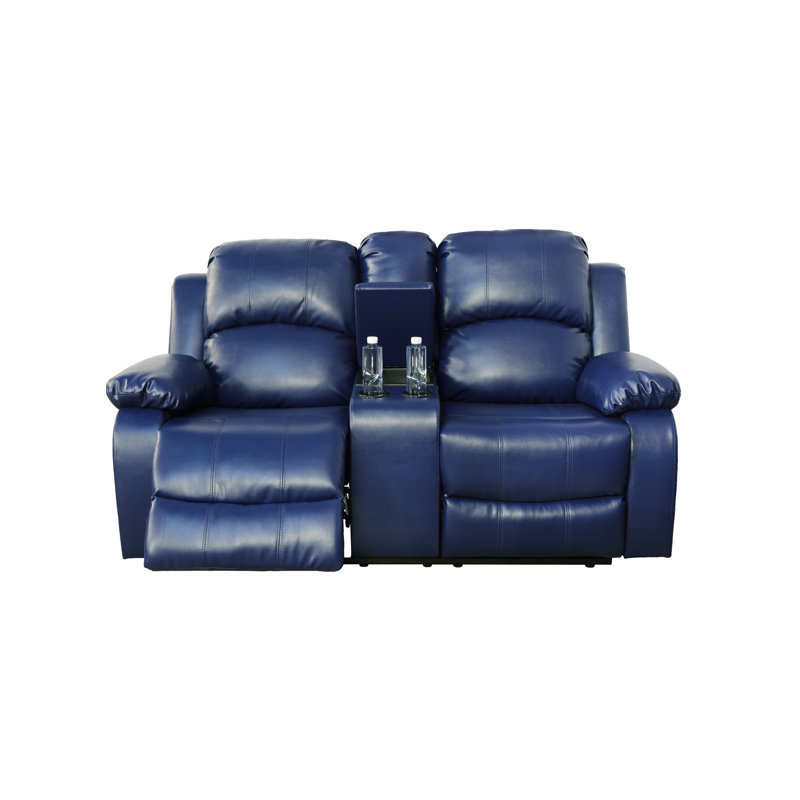 Ashworth 74.5'' Faux Leather Reclining Loveseat