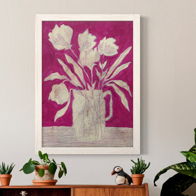 Fuchsia Arrangement II - peinture sur toile encadrée