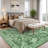 Floral Snake & Bird Print Machine Washable Area Rug with Non-Slip TPR Backing for Living Room Bedroom Dining, Soft Plush Foldable Carpet-1042407692-1042407687