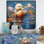 «Ducklings Morning Quack Lake I», art mural canard