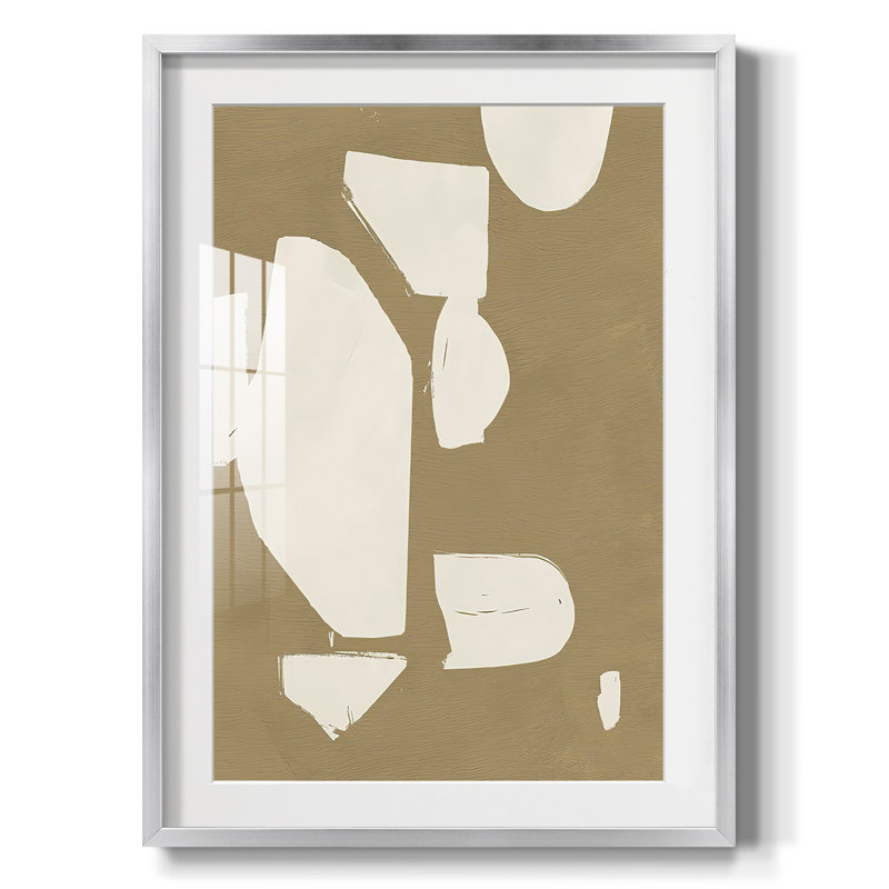 ChunkyAbstractIPremiumGalleryWrappedCanvas-Framed Print, 25.5" H x 17.5" W, Silver