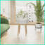 Table basse moderne H 18 po avec tiroir de rangement - Blanc facile à nettoyer, pieds en chêne pour chambre à coucher et salon