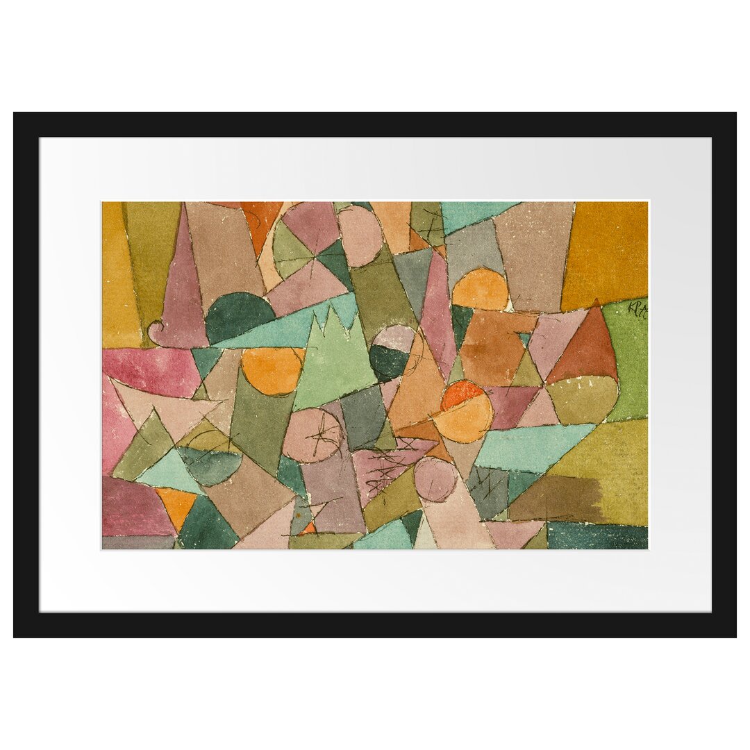 Paul Klee - Unbenannt - Im Bilderrahmen Mit Galerie-Passepartout