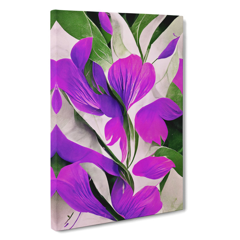 Beautiful Abstract Flowers No.1 - Wrapped Canvas, 50cm H x 35cm W x 3cm D