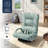  360-Degree Swivel Gaming Floor Chair W/ Armrest Handles, Foldable Adjustable Backrest - Sage Green-1950952707