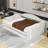 Twin Velvet Upholstered Daybed with Tufted Detailing, Twin Trundle and USB & Type-C Ports-1185029058