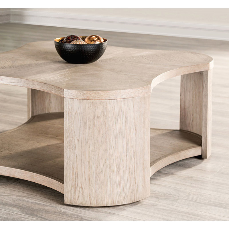 Table basse de style moderne avec rangement ouvert