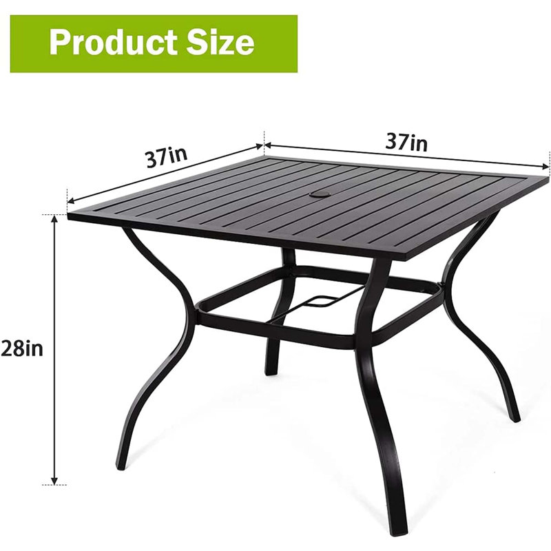 37" Square Outdoor Dining Table