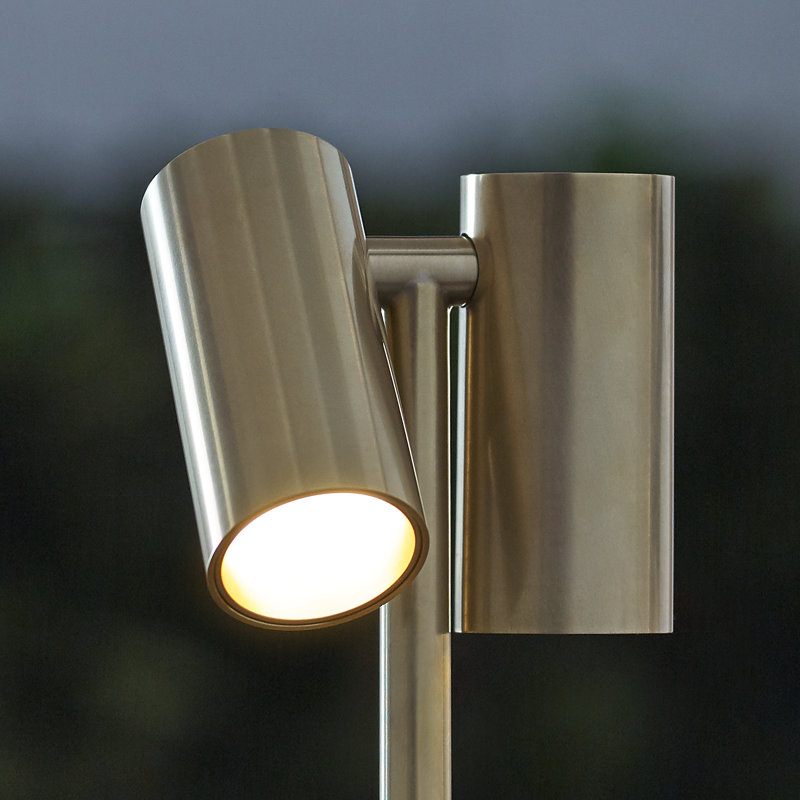 Doppia Accent Rechargeable Table Lamp, Natural Brass