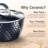 Nutrichef Durable Non-Stick Cooking Pot - High-Qualified Kitchen Cookware With See-Through Tempered Glass Lids, 2.1 Quarts, Works With Model: NCCW11DS), One Size, Blue - Nutrichef PRTNCCW11DSCP