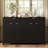 Modern 55.1'' Sideboard Buffet Cabinet with 2 Drawers & 4 Doors, Adjustable Shelves, Wave-Pattern Design, Aluminum Handles, Painted MDF, Scandinavian Storage for Dining Room, Living Room-129104908
