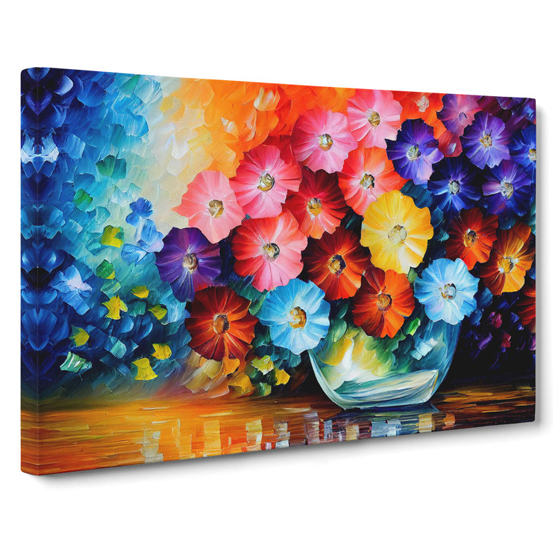 XXX-H1022-WF-917X Assorted Flower Bouquet Vol.4 - Wrapped Canvas Print, 35cm H x 50cm W x 3cm D