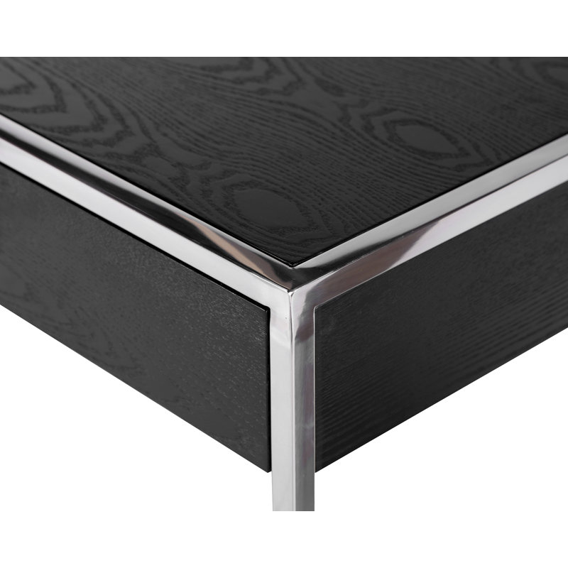 Rivoli 47'' W Console Table, Gold, Black