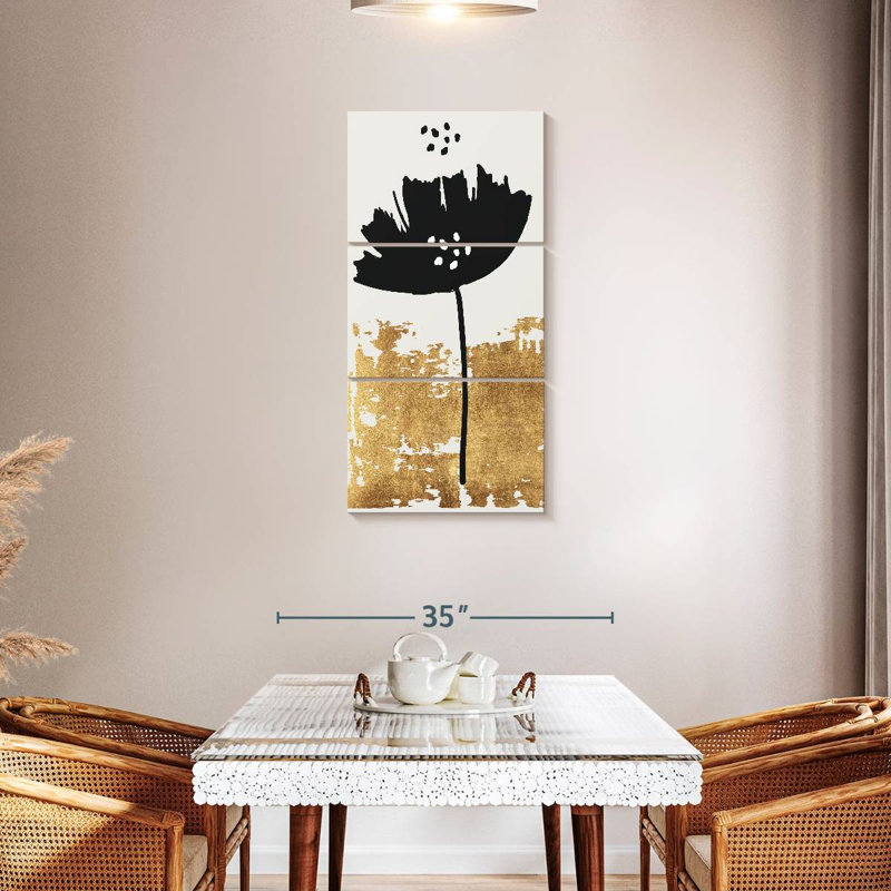 Black Poppy, 44" H x 21" W
