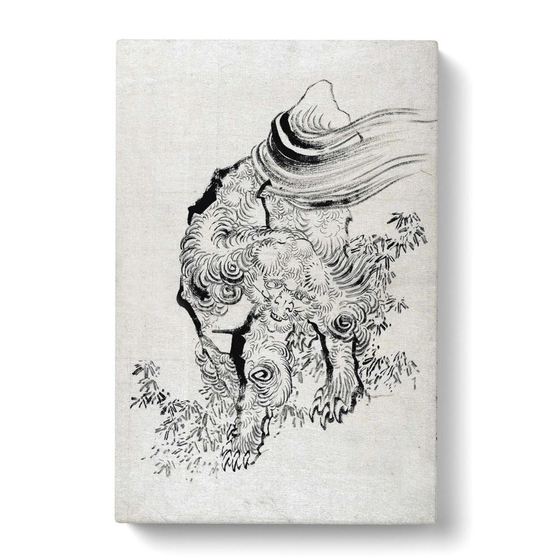 Mythical Creature by Katsushika Hokusai - Wrapped Canvas Painting, 76cm H x 50cm W x 3cm D