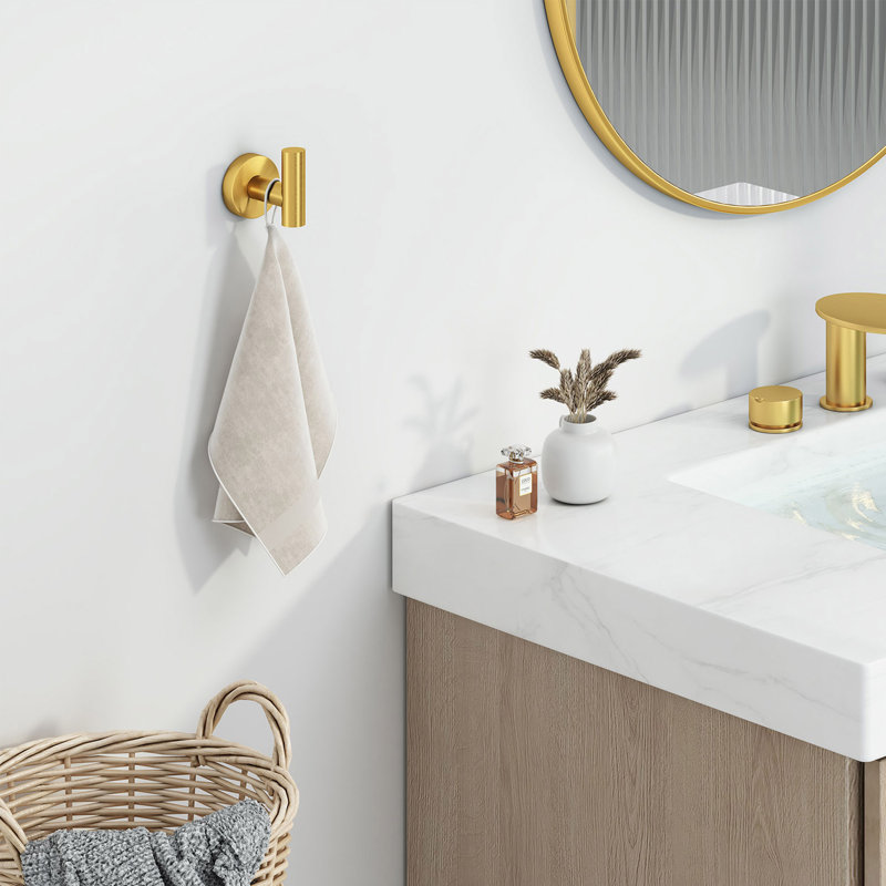 Wall Mounted Towel Hook, Brushed Gold