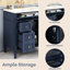 Meuble-lavabo de 30 po avec lavabo, armoire bleue moderne 2 tiroirs et lavabo de rangement efficace-840979586