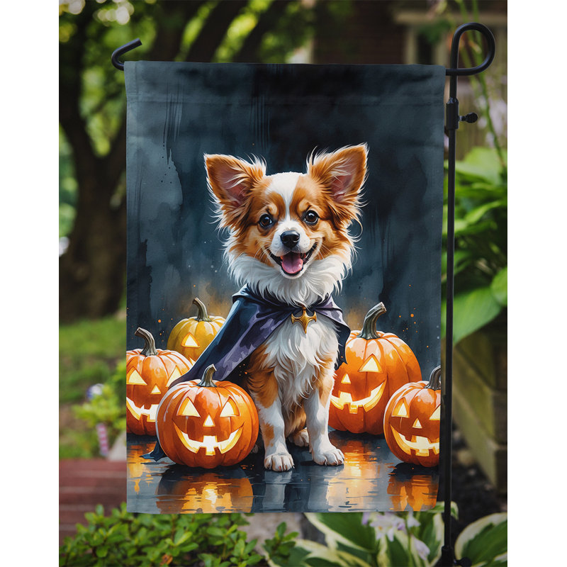 Drapeau de jardin chiot Halloween, Papillon